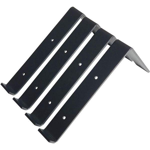 

shelf brackets heavy duty rustic industrial iron metal wall floating brace support with lip for diy open shelving