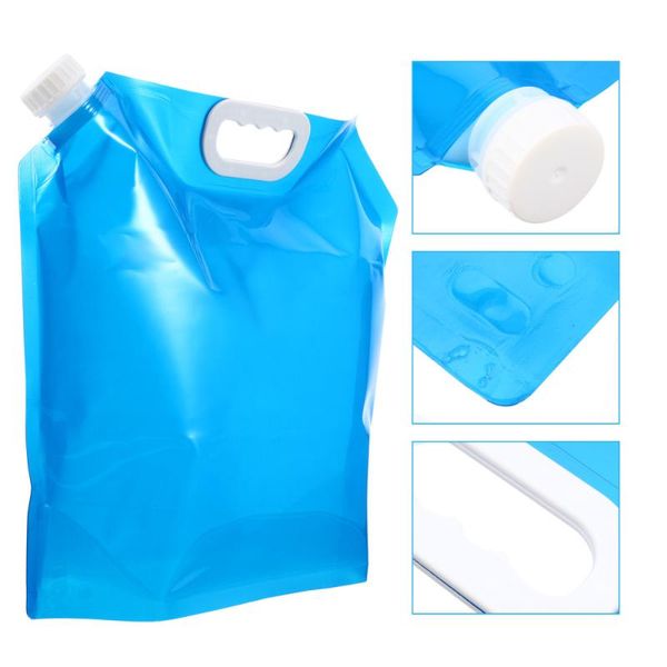 

hydration packs 3pcs portable folding water container outdoor handle bags pouch