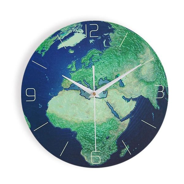 

wall clocks creative clock glowing earth luminous glow in the dark decoration for kids living room baby playroom home offic