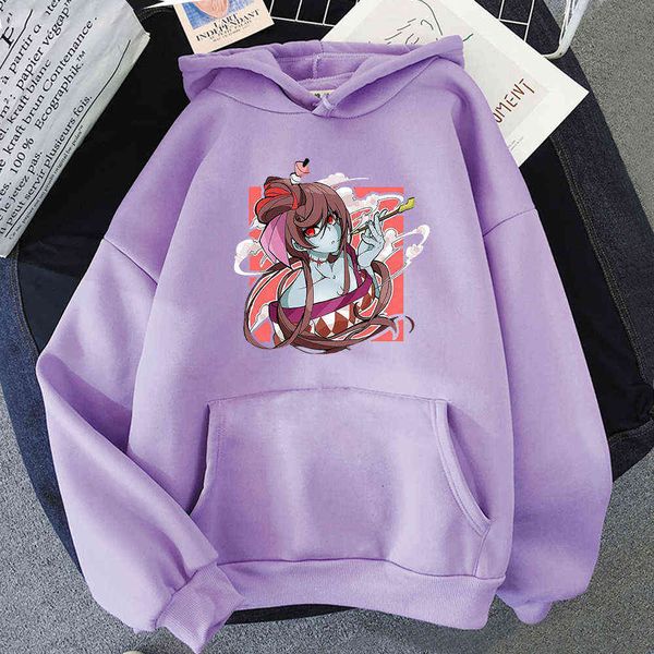 Kawaii zombie saga saga di vendetta felpa con felpa con cappuccio anime manga manga sciolto con cappuccio a maniche lunghe streetwear vestiti per pullover crewneck y0820