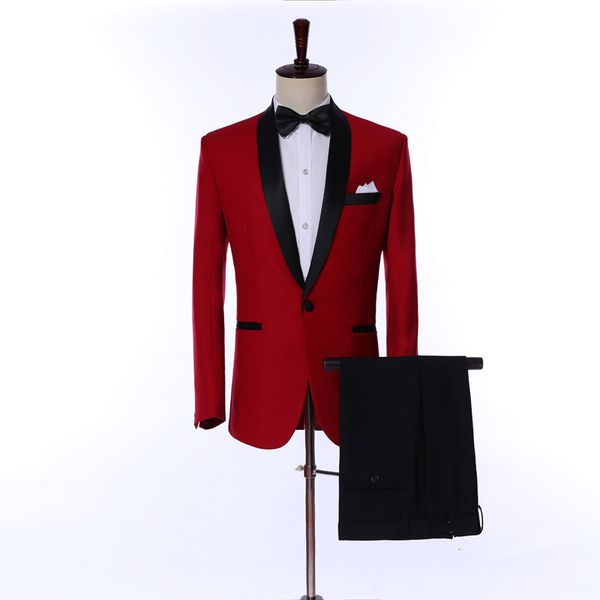 

men's suits & blazers fashion red male suit with a shelf, wedding dress and party dress, . 8t5z, White;black