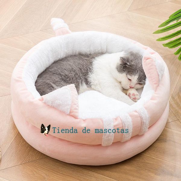 

cat beds & furniture cartoon net red cat's nest semi-closed four seasons comfortable plus velvet pet can not be disassembled