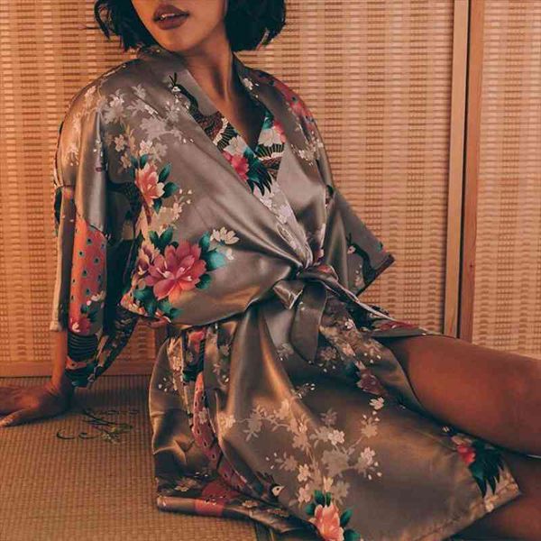 

xxxl bride bridesmaid wedding dressing robe gray lady kimono bath gown large size casual sleepwear floral nightgown sg73, Black;red