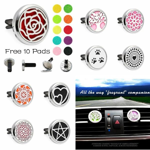 

car air freshener perfume locket for auto car air conditioner vent clip 30mm zinc alloy diffuser solid perfume