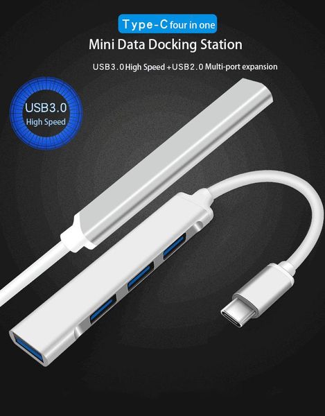 

hubs usb 3.0 hub high speed adapter 4 ports for pc computer accessories multiport 2.0