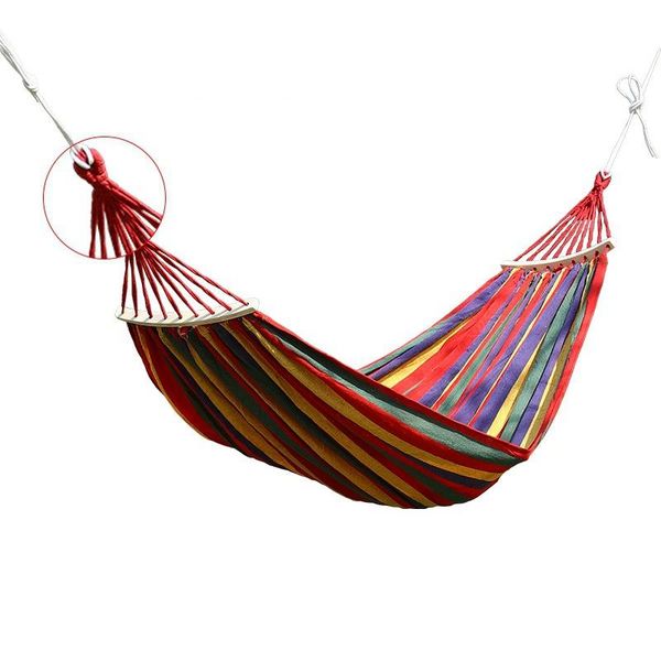 

camp furniture outdoor hammock portable garden sports home travel camping swing canvas stripe hang bed single people hanging