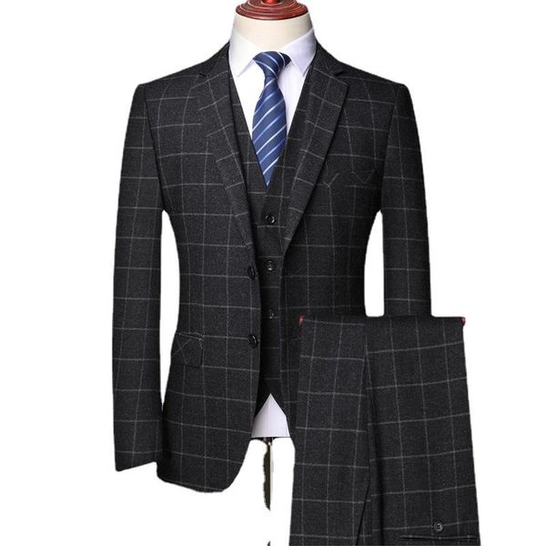 

men's suits & blazers (jacket+pants+vest) men with stripe blazer slim fit wedding male groom tuxedos suit prom costume homme s-4xl, White;black