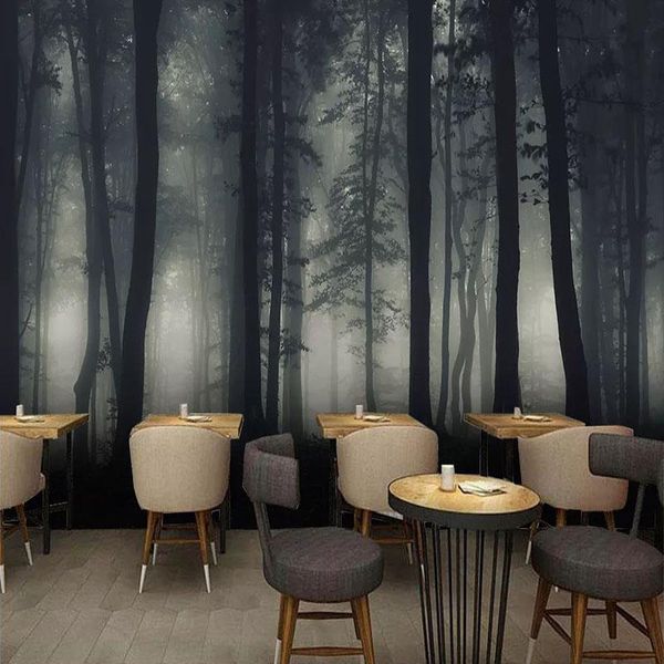 

wallpapers drop custom wallpaper 3d dense fog forest po wall murals living room dining creative art painting stickers