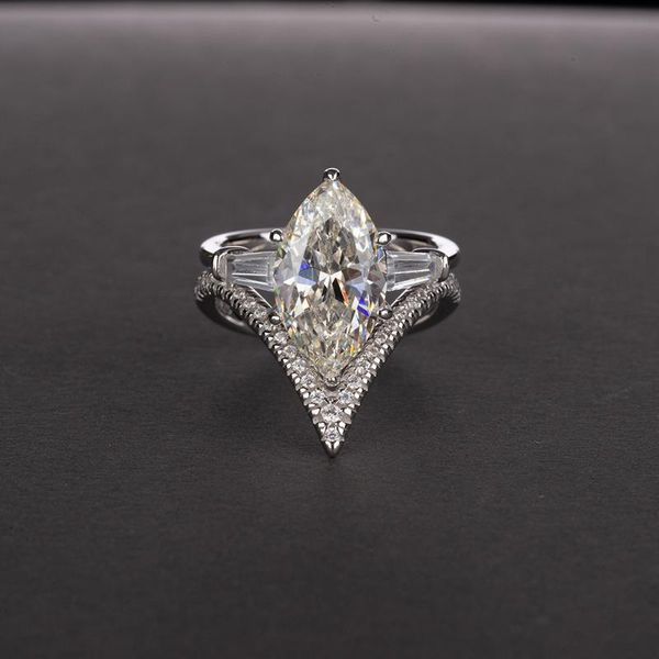 

cluster rings cmajor 100% solid s925 sterling silver luxury jewelry 5a big cubic zirconia engagement brand bridal bijoux ring for women, Golden;silver