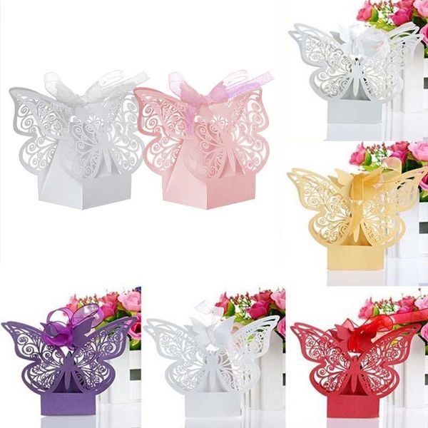 

gift wrap candy box event supplies 50x preference wedding butterfly baby shower hollow pearl