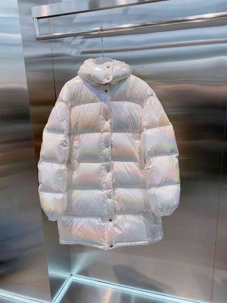 

womens classic down coats winter puffer jackets designer parka casual coat shiny laque outerwear warm feather jacket clothing, Black