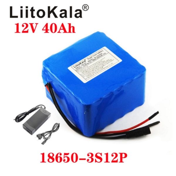 

2021 liitokala 12v 40ah 11.1v 12.6v battery pack for inverter xenon lamp solar street light sightseeing car 3a
