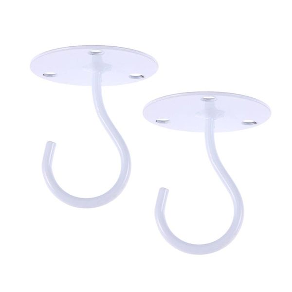 

hooks & rails 2 pcs overhead cabinet wardrobe porch lantern mosquito net ceiling small elephant trunk shaped (white)