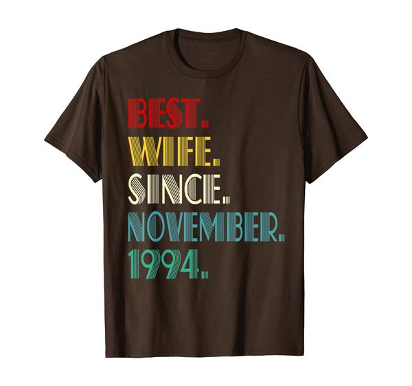 

25th wedding anniversary wife since november 1994 t-shirt, White;black