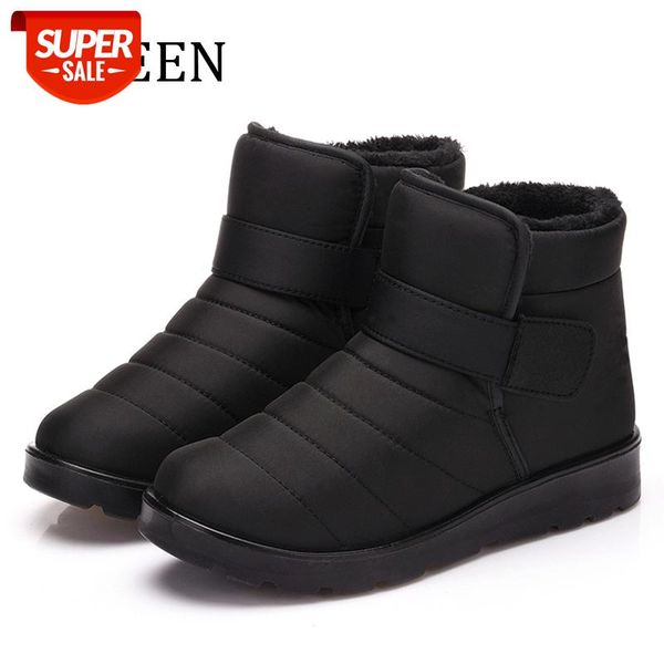 

yween factory price fashion men boots anti-slip ankle snow boots shoes men warm fur plush hook & loop winter shoes #t12n