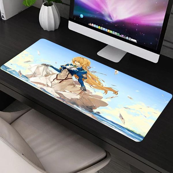 

mouse pads & wrist rests violent evergarden mousepad keyboard pad kawaii pc gaming carpet xxl desk mat gamer accessories anime mats mause gi