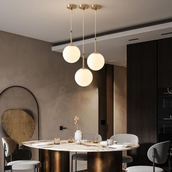 

pendant lamps nordic bedroom bedside light design full copper modern minimalist creative personality lights for living
