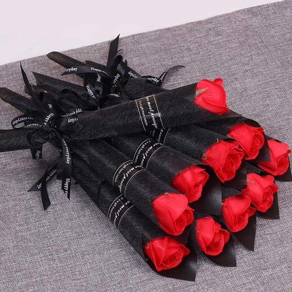 

decorative flowers & wreaths 1/5pcs soap rose artificial flower girl friend valentine's day gift anniversary wedding birthday festival