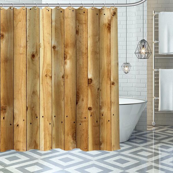 

shower curtains custom old wood curtain waterproof bathroom polyester fabric with hooks