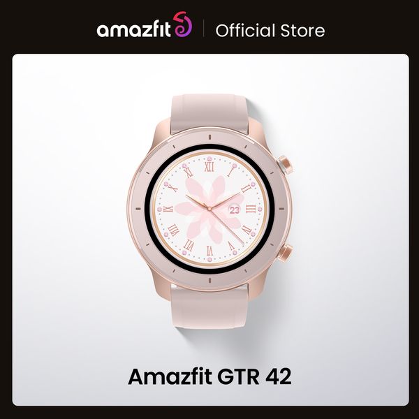 

global version amazfit gtr smart watch gps music 12 days battery 5atm man woman watch-42mm, Slivery;brown