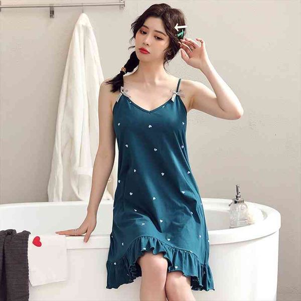 

summer plus size sleeping dress womens sleepwears cotton nightgown loose home long nightdress girls sleepwear female nighties, Black;red