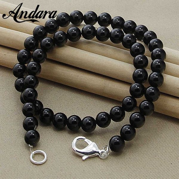 

designer necklace selling 925 silver black pearl s ot buckle fashion jewelry accessories for women men n096