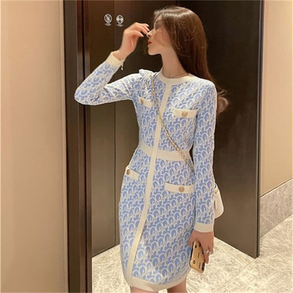 

casual dresses cmaz knitted dress for women autumn xiaoxiang 43xv, Black;gray