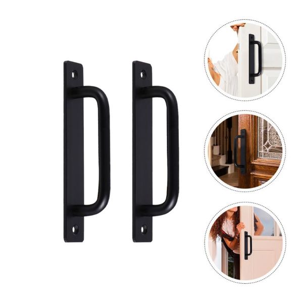 

handles & pulls 2pcs barn drawer door furniture aluminum alloy