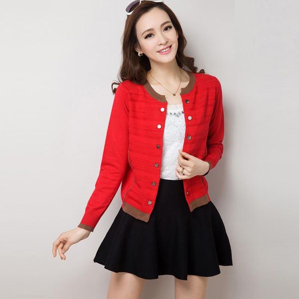 

women's sweaters spring autumn short sweater coats women o-neck long sleeve knitted open stitch ladies casual cardigans fp1431, White;black