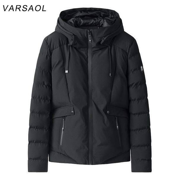 

men windproof hat parkas jacket men winter brand casual warm thick waterproof jacket parkas coat men autumn outwear 210818, Black