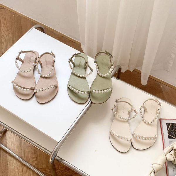 

sandals beach sandal woman luxury buckle strap clear heels suit female beige shoes lady 2021 all-match black comfort summer pearl gi