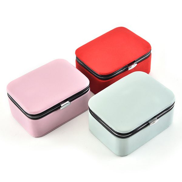 

mini portable jewelry packaging box simple pu earring jewelry earring storage box