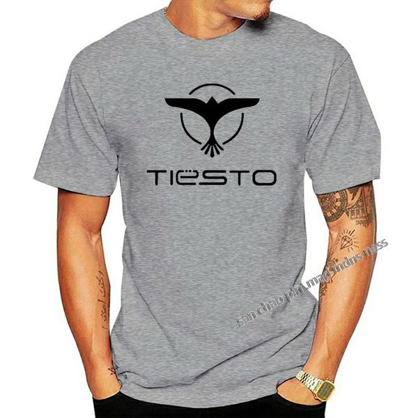 Мужские футболки Черный стиль модного экипажа шеи DJ Tiesto Trance бренд музыки короткоманов футболки