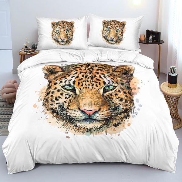 

bedding sets 3d duvet cover set comforter covers pillow full twin single double size leopard custom white
