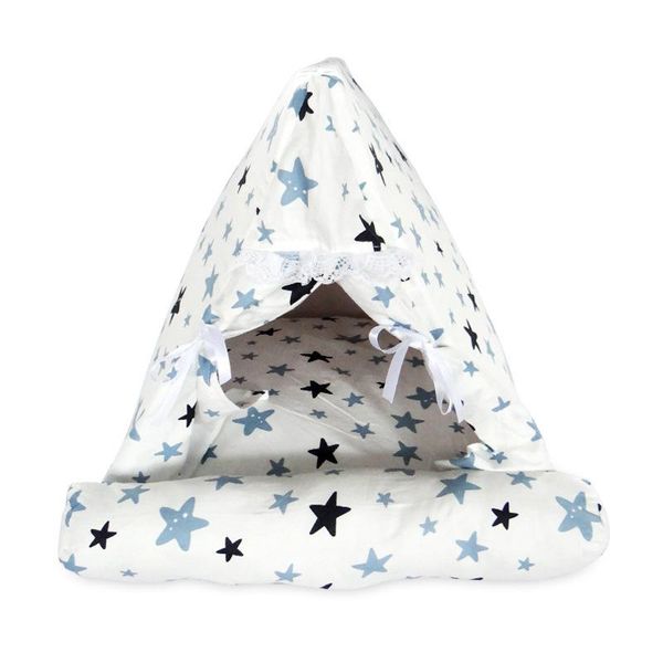 

lovely star camping dog beds luxury pet animal indoor room cat puppy house nest kennel white black poodle supplies toy terrier