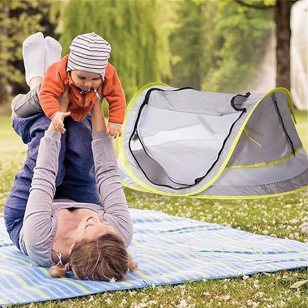 

all over the sky anti ultraviolet baby mosquito tent net folding beach children sunshade for outing, Blue