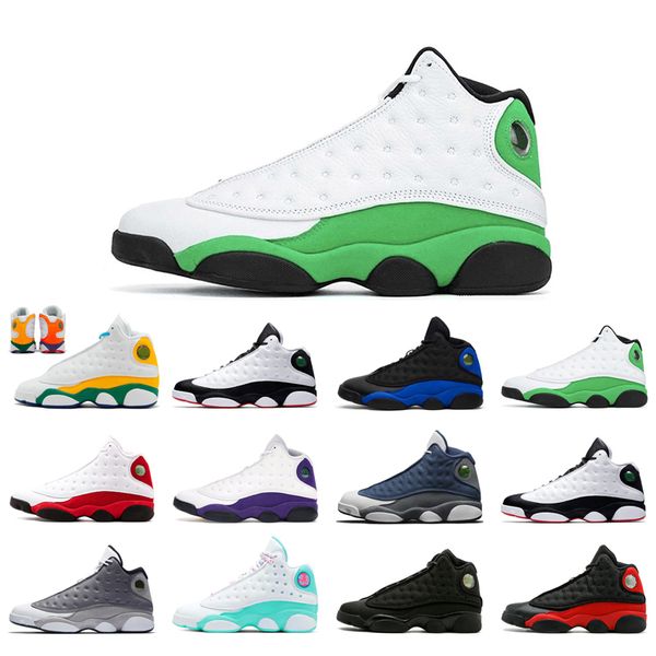 

man basketball shoes 13 13s atmosphere grey aurora green black cat chicago court purple flint he got game hyper royal lucky playground train, White;red