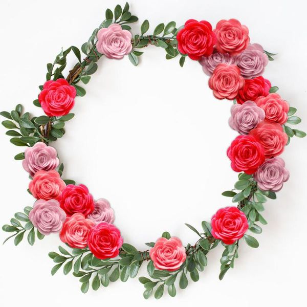 

decorative flowers & wreaths crafts artificial head rose flower decoration for wedding diy wreath scrapbook supplies drop