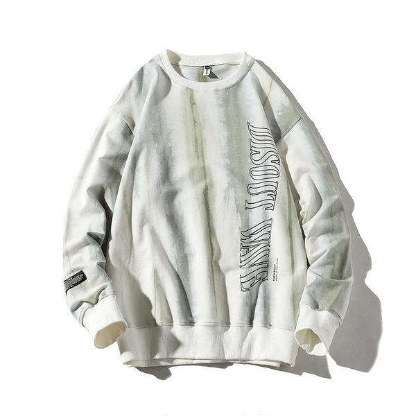 

men's hoodies & sweatshirts 2021 fashion brand tie-dyed boy daily wear loose casual pullover hip hop streetwear, Black