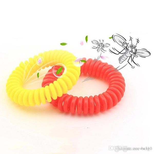 Bracciale repellente per zanzare Bobina elastica Spirale Fascia da polso per mano Anello telefonico Catena Braccialetti anti-zanzara Bracciale per il controllo dei parassiti XVT1781