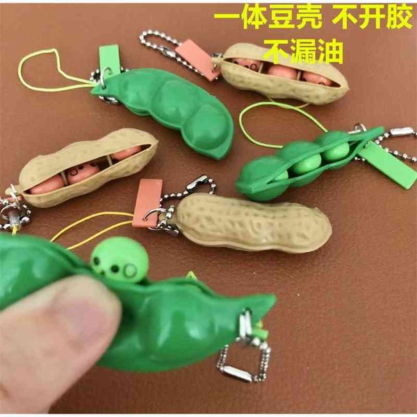 

squeeze peas pea pods vent decompression squeeze le key chain creative toys