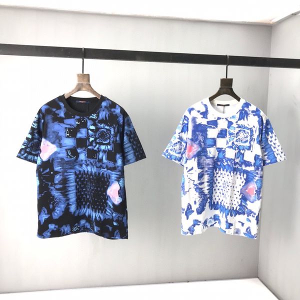 

2021ss spring and summer new high grade cotton printing short sleeve round neck panel t-shirt size: -l-xl-xxl-xxxl color: black white b26, White;black