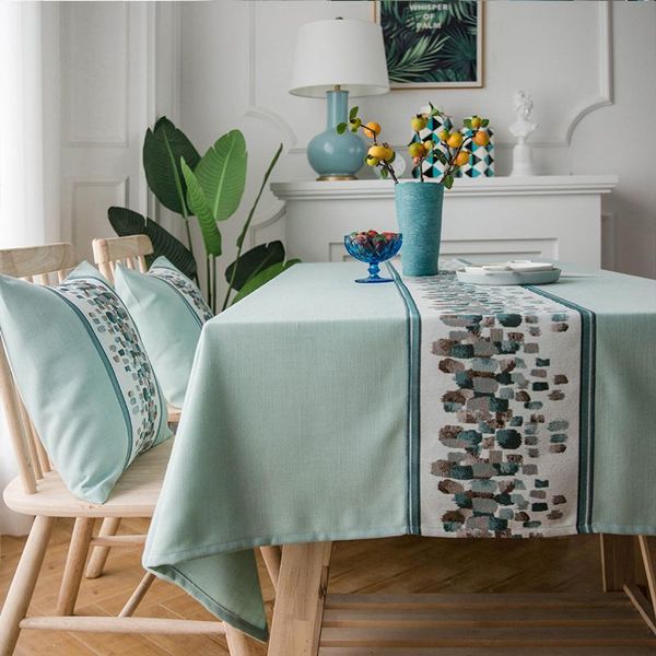 

table cloth waterproof tablecloth idyllic style imitation cotton linen retro tea family rectangle