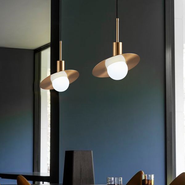 

moderno led small pendant of nordic design light to room gold kitchen bar nightstand coffee house interior decoration electrical device qo7q