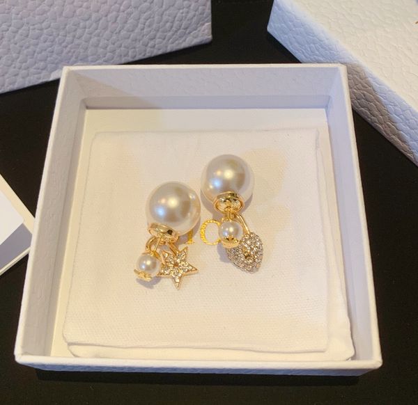 

d earrings cd pearl new brass anti allergy silver needle earrings, Golden;silver