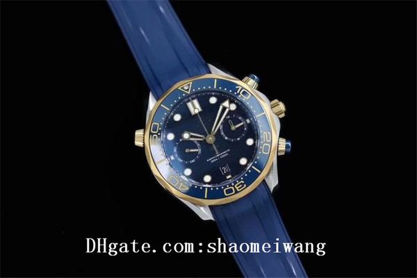 

2021 sea ceramic bezel aqua timing watches boss terra men 007 chronograph sport wristwatches james bond master mens watch d3020, Slivery;black