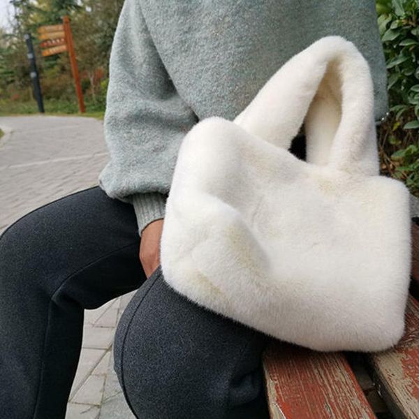 

shoulder bags women plush handbag female winter bag cute student fur imitation purse 01-sb-djrmxs