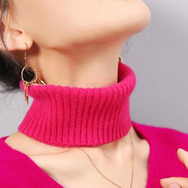 

scarves korean knit cashmere elastic hedging fake collar children's scarf men women winter thick wool cycling neck guard warm o20, Blue;gray