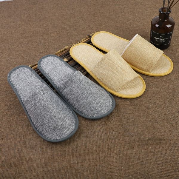 

el disposable eva linen canvas slippers half bag all
