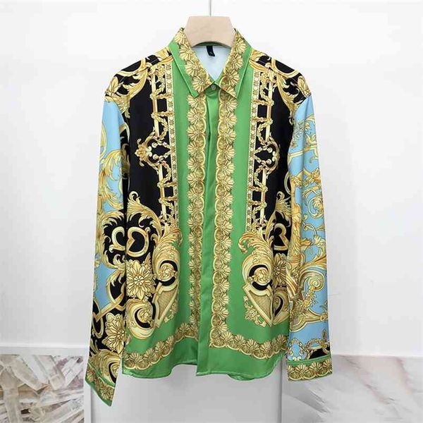 

seestern brand luxury 3d printing gold paisley men shirt men's fashion dress shirts slim fit casual male long sleeve women 210721, White;black